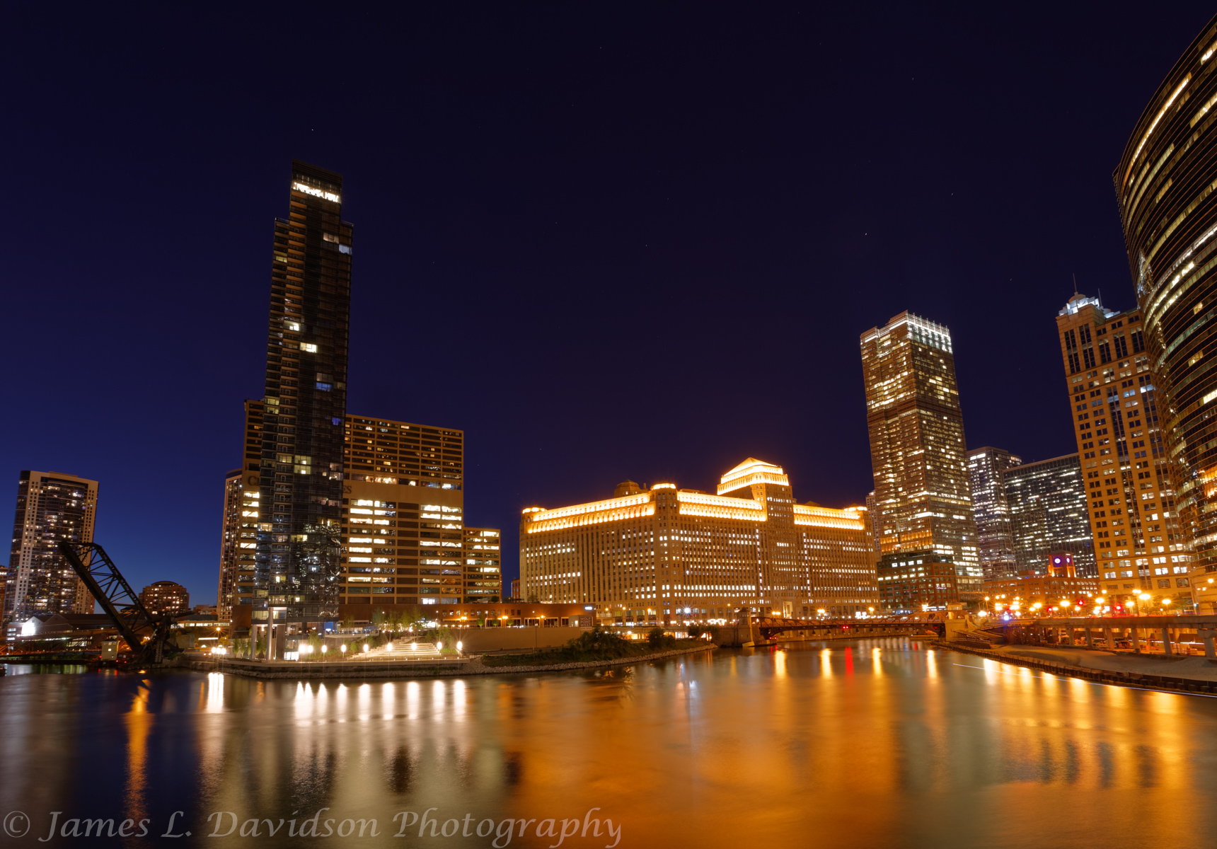 Chicago River at Night
